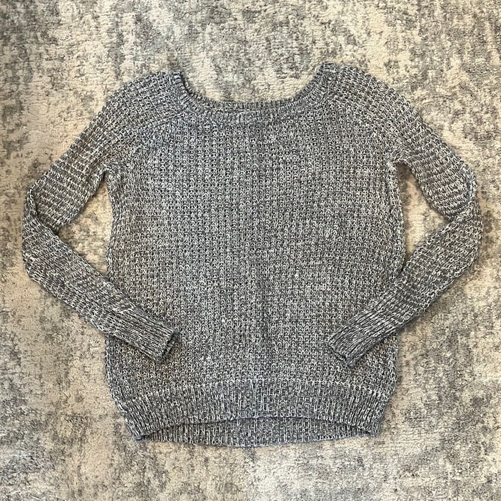 American Eagle Outfitters Gray Scoop Neck Sweater